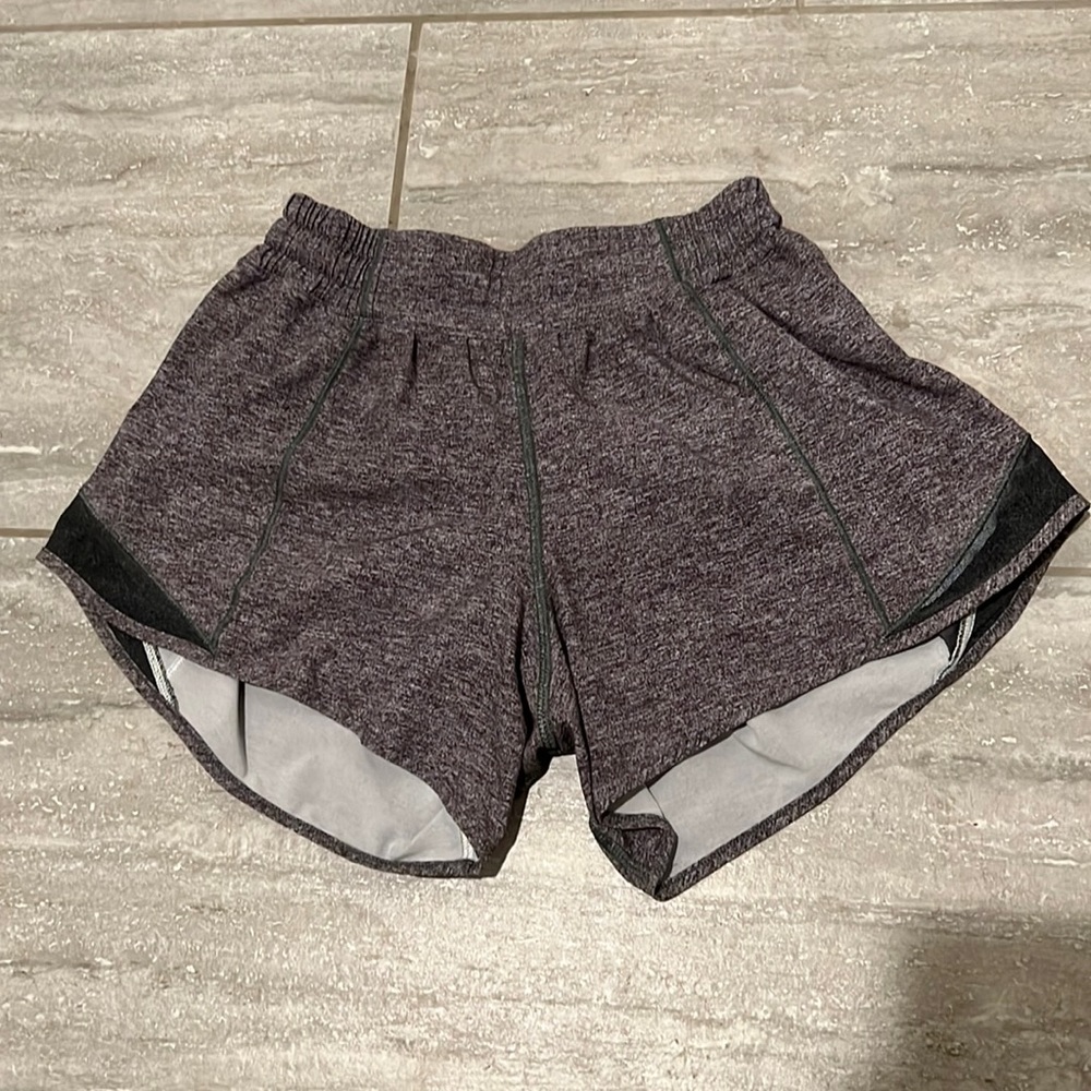 grey lululemon athletic shorts